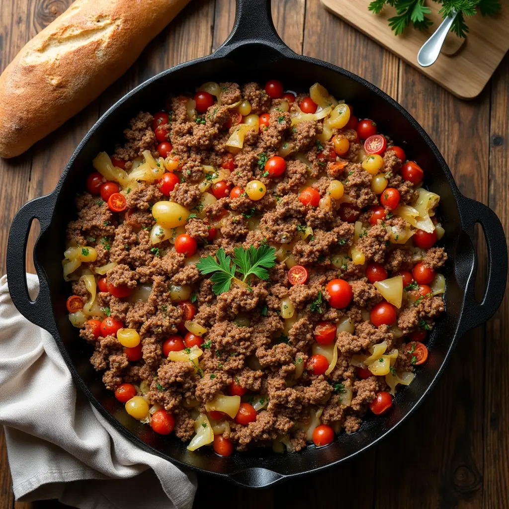 Cabbage and Ground Beef